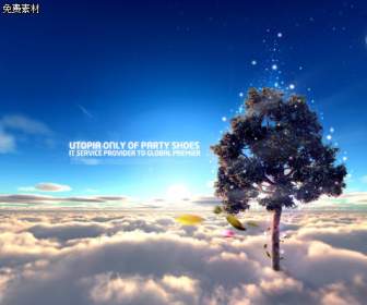 Creative Trees Clouds Psd Layered Material