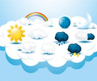 Creative Weather Cartoons Icons