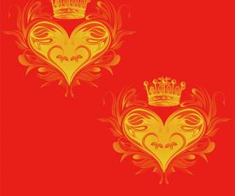 crown heart shaped backgrounds psd material