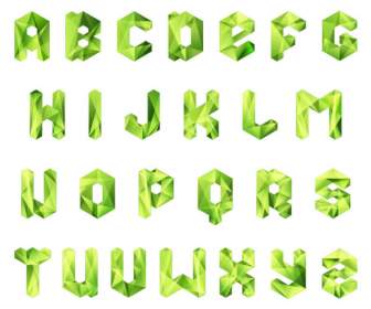 水晶绿色字母