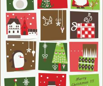Cartão De Natal Bonito Dos Desenhos Animados