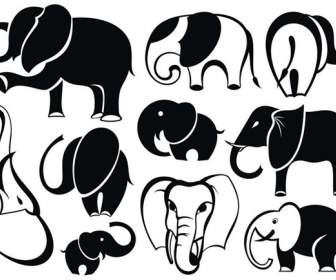Niedliche Elefanten Illustrationen