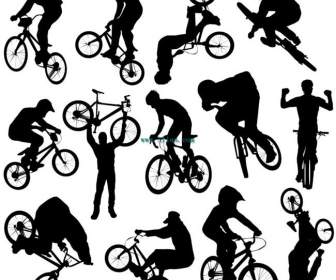 Cycling People Silhouette