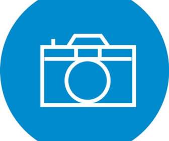 Icona Fotocamera Blu Scuro