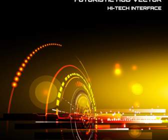 Dazzling Light Effect Of Science And Technology Background