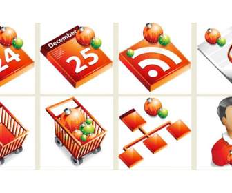 Dezember Thema Web PNG-icons