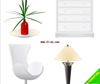 Dekorativer Schrank Stuhl-Schreibtisch-Lampe Floral