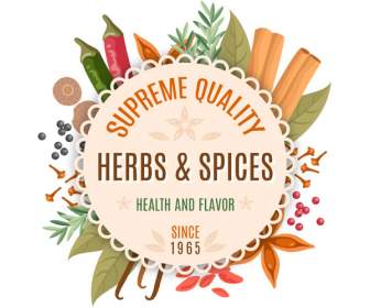 Decorative Spice Label Background