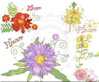 Desain Bunga Bunga Hijau Daun Tanaman