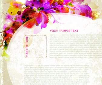 Design Material Flowers Card Template