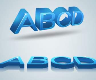 dimensional letters psd layered material