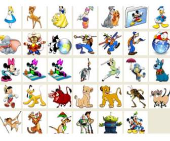 Ikon Karakter Animasi Disney