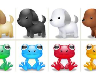 dog and frog png icons