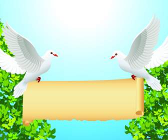 Chim Bồ Câu Của Hòa Bình Với Cuộn Giấy