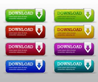 download button psd layered templates