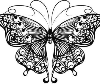 Рисование Черная бабочка