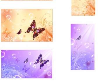 Traum-Blase Schmetterling Hintergrundmaterial