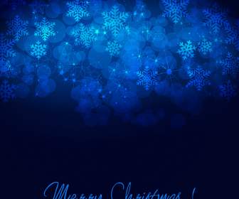 Dream Of Blue Snowflake Background