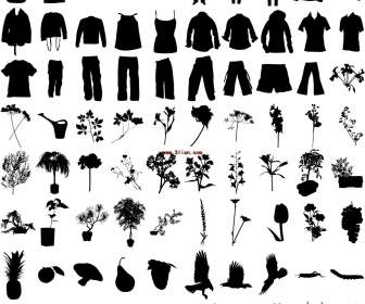 Dress Silhouette Flower Insect Collection