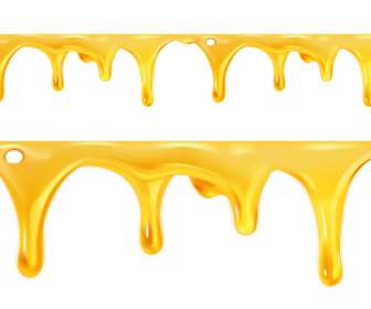 액체 꿀의 역동적인 디자인