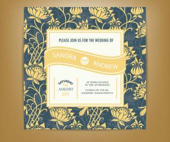 Elegant Floral Wedding Invitation Cards