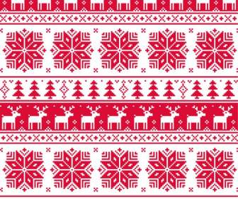 Elk Red Christmas Background