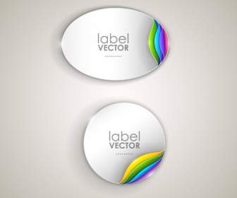Elliptical Round Rolled Angle Stickers