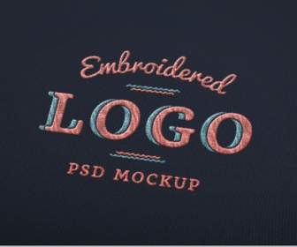 Material De Psd De Design De Logotipo Bordado