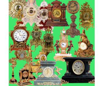 European Style Clock Psd Material