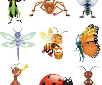 Exquisite Cartoon Insekten