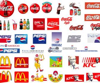 знаменитый логотип бренда быстрого питания и напитки