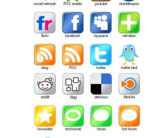 Famous Web2 Rounded With Sns Website Png Icons