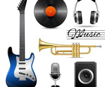 Fashion Music Equipment Icons