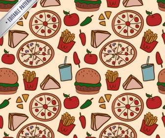 Fast Food Seamless Background
