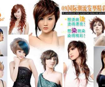 Female Trend Hair Style Psd Material
