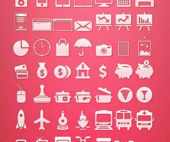 Financial And Traffic Icons Psd Layered Material
