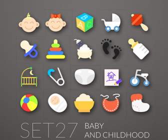 Flat Baby Products Icon