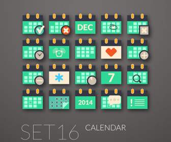 Diseño De Icono De Calendario Plano