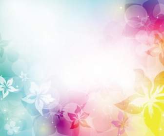 Flowers And Colorful Art Background