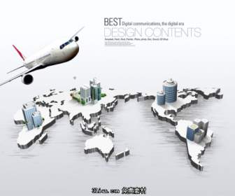 Flyby Global E Commerce Psd Berlapis Bahan