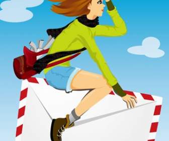 Flying Express Girl