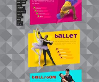 foreign classic foreign dance site psd template