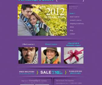 Foreign Scarf Website Home Page Psd Template