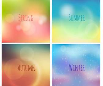 Four Seasons Fantasy Creative Backgrounds