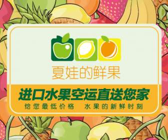 Cartões De Promoção De Frutas Frescas