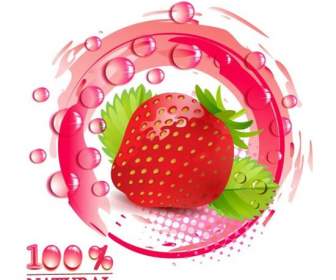 Frisches Obst Und Gemüse Rote Erdbeere