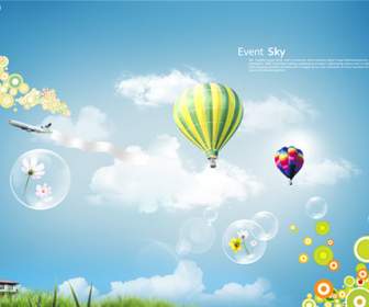 Fresh Summer Activities Picture Psd Template