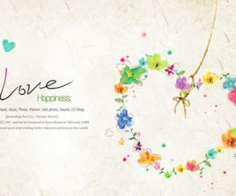 Garland Romantic Psd Background Material