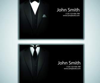 紳士のスーツのビジネス カードのデザイン