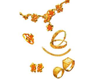 gold jewelry psd material